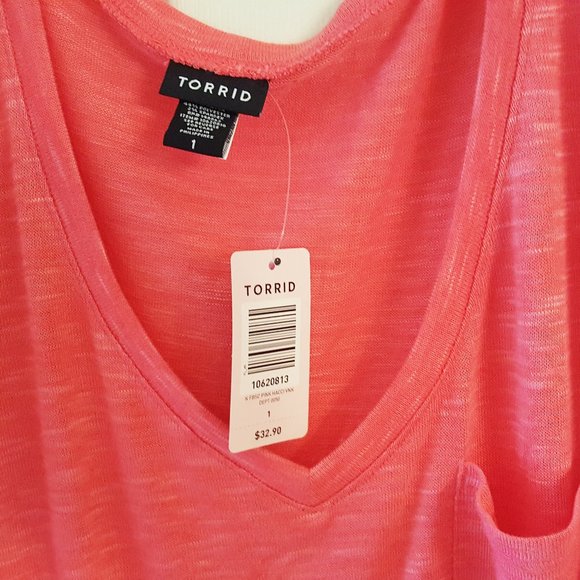 TORRID Tee Short NWT SZ 1 14/16 XXL Pink - Picture 2 of 3